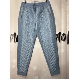 Athleta Apres Ski Down Jogger Powder Blue Size 12 Snowboard Athletic Winter
